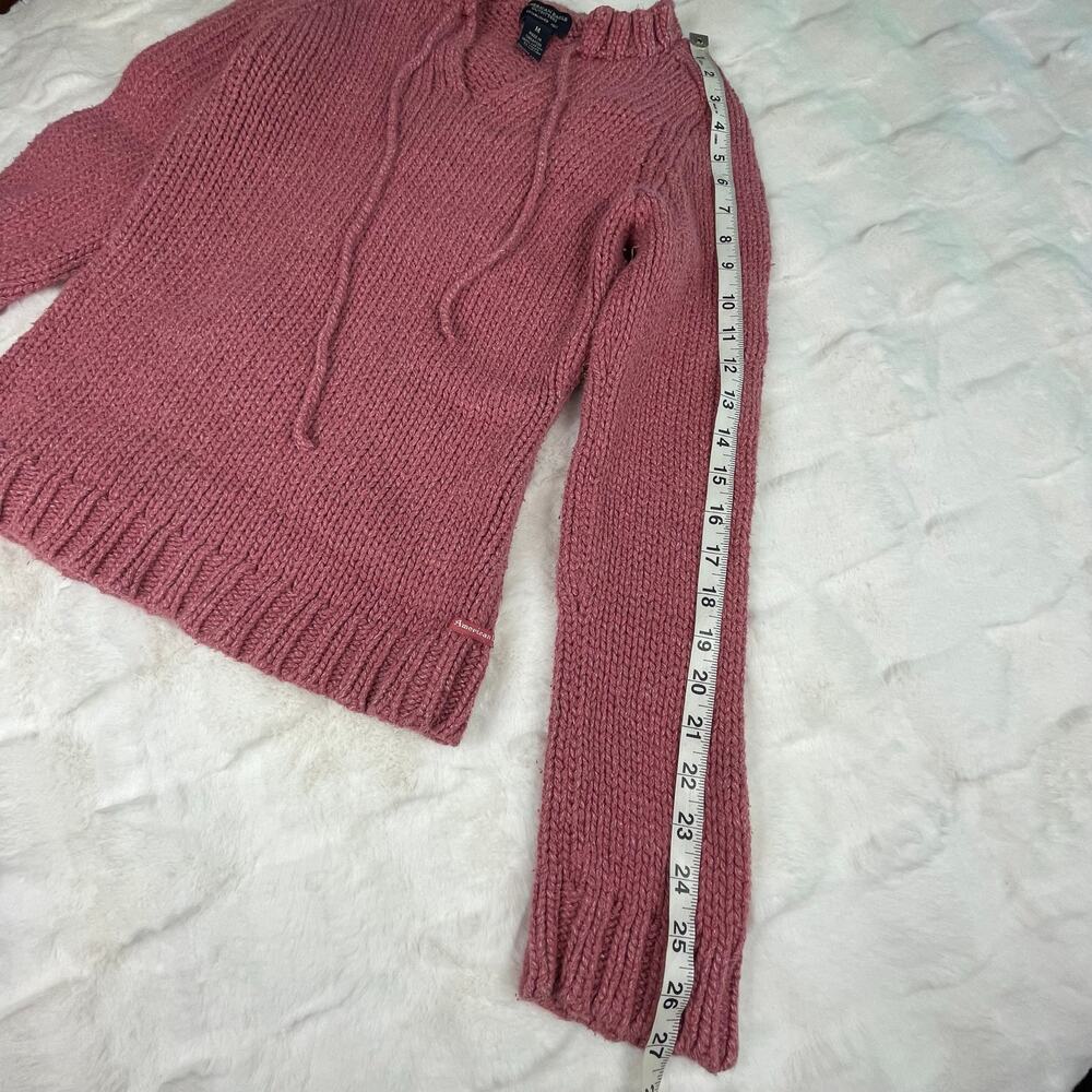 🔥Vintage Y2K 2000s Chunky Knit American Eagle Outfitters Pink Pullover Sweater - Picture 11 of 14